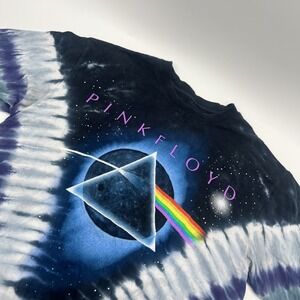 Y2K Liquid Blue Pink Floyd Tie Dye T Shirt Mens M Tour Concert Rock Band SS EUC